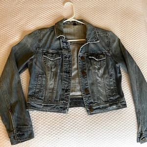 AE Cropped Denim Jacket, Sz Medium